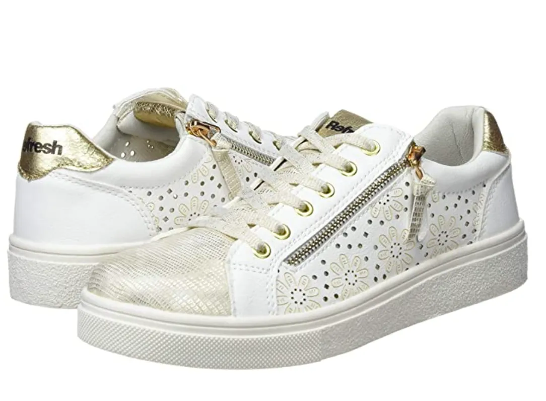Refresh Womens Fashion Trainers - White / Gold sold by The Foot Factory product image thumbnail 4