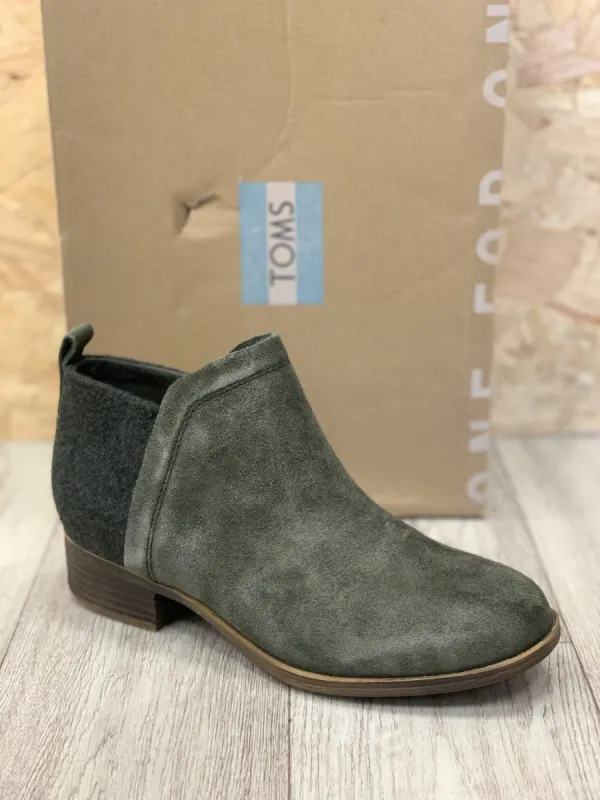 TOMS - DEIA - FOREST - SEUDE LEATHER CHELSEA BOOTS (UK3 LAST SIZE) sold by The Foot Factory