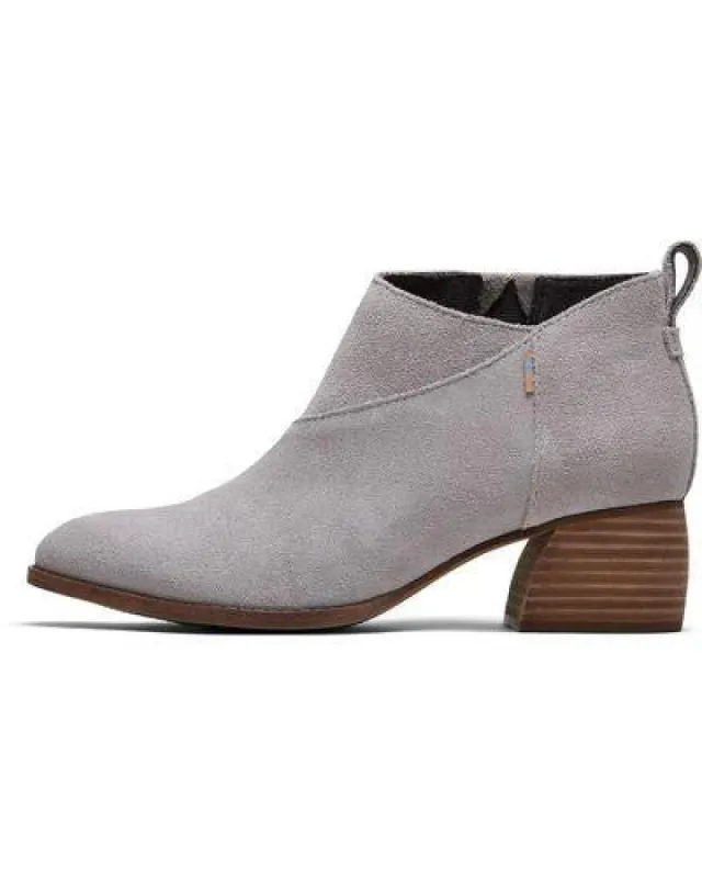 TOMS Womens Leilani Suede Ankle Boot - Drizzle Grey made by Toms