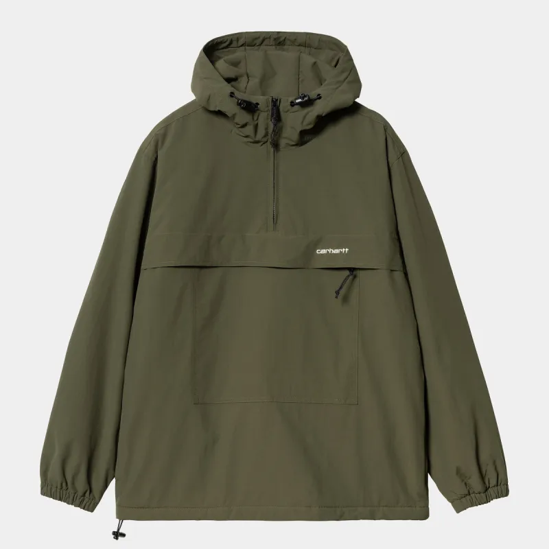 Carhartt WIP Mens Winbreaker Pullover Winter Jacket - Office Green sold by The Foot Factory