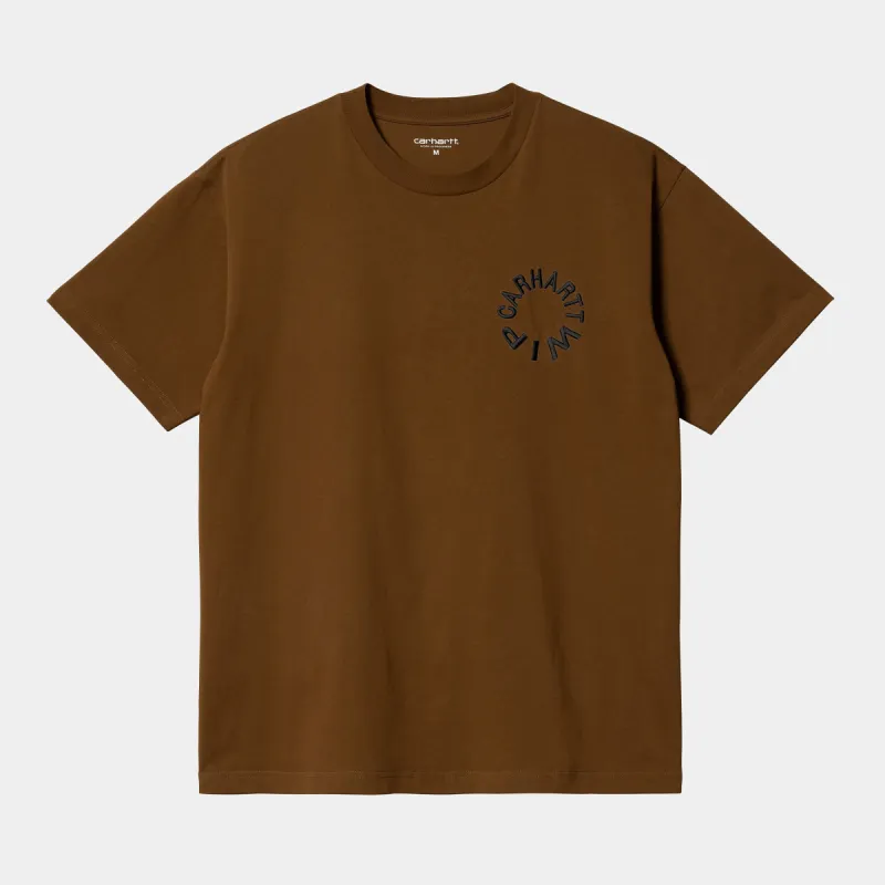 Carhartt WIP Mens Work Varsity T-Shirt - Deep Hamilton Brown sold by The Foot Factory