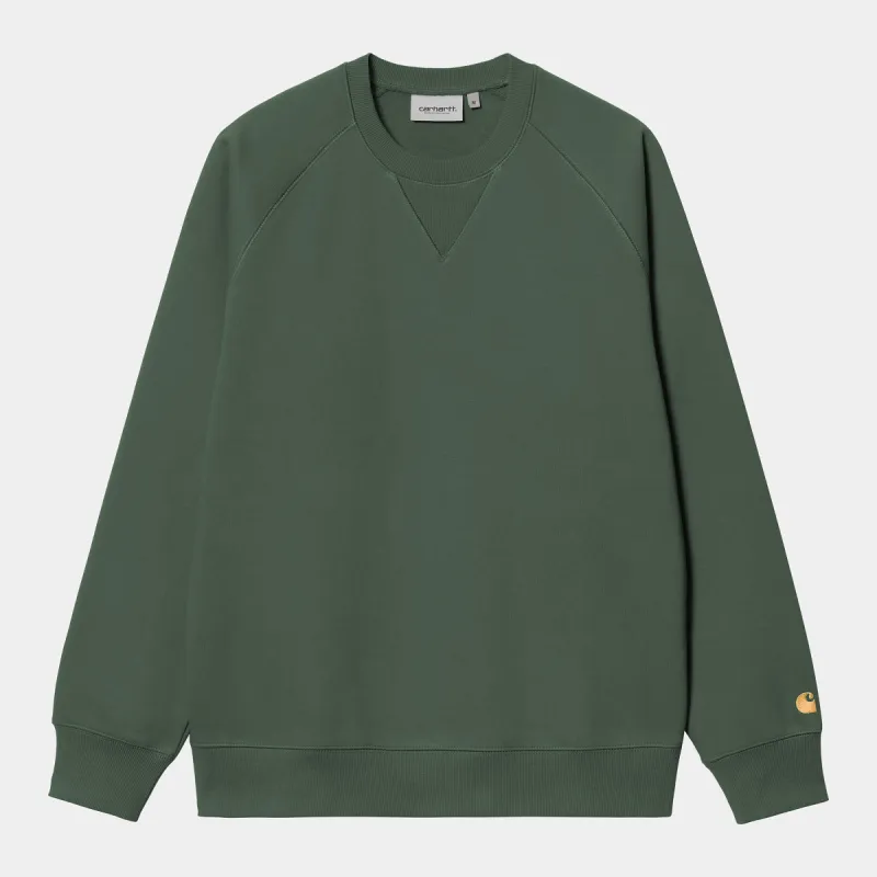 Carhartt WIP Mens Chase Sweat Top - Sycamore Tree sold by The Foot Factory