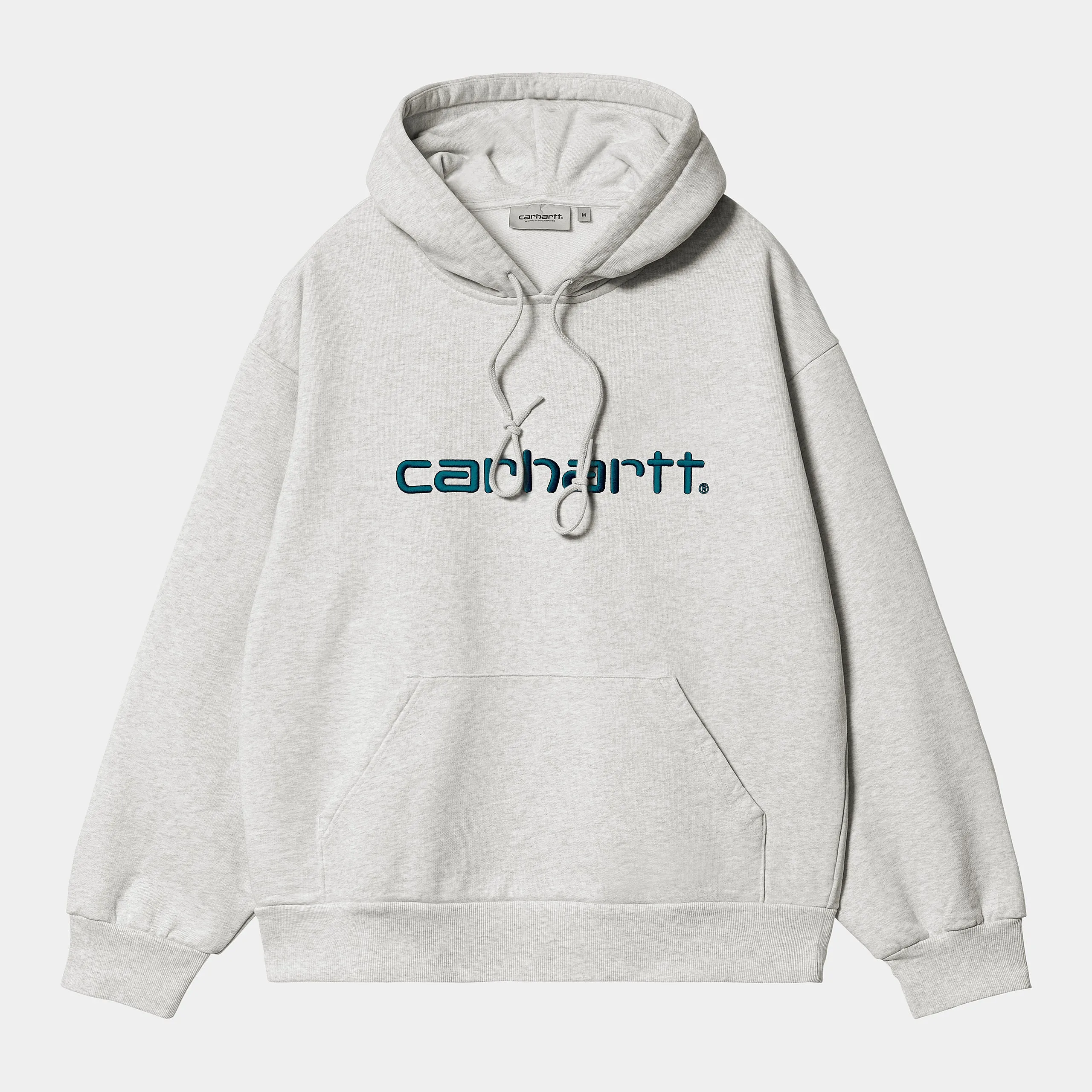 Carhartt WIP Mens Carhartt Hoodie - Ash Heather / Duck Blue sold by The Foot Factory