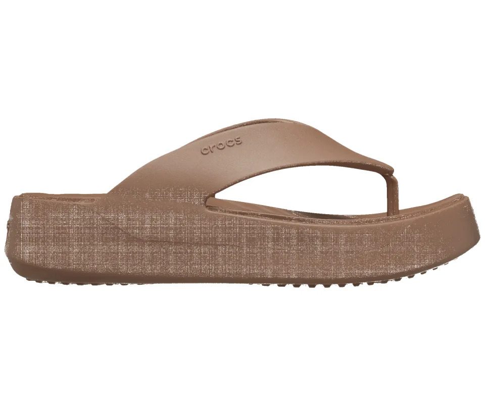 Crocs Unisex Getaway Platform Flip Flop - Latte sold by The Foot Factory