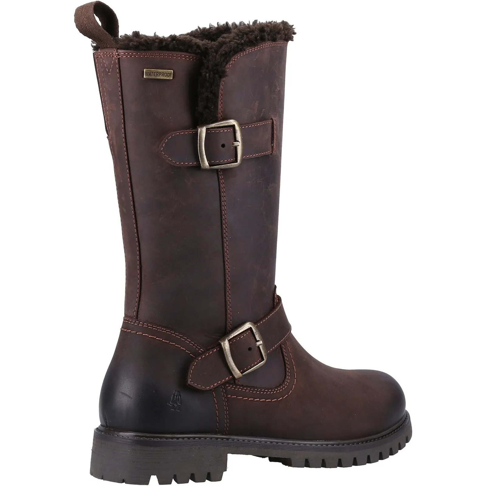 Hush Puppies Womens Winnie Shearling Lined Leather Boots - Brown sold by The Foot Factory product image thumbnail 3