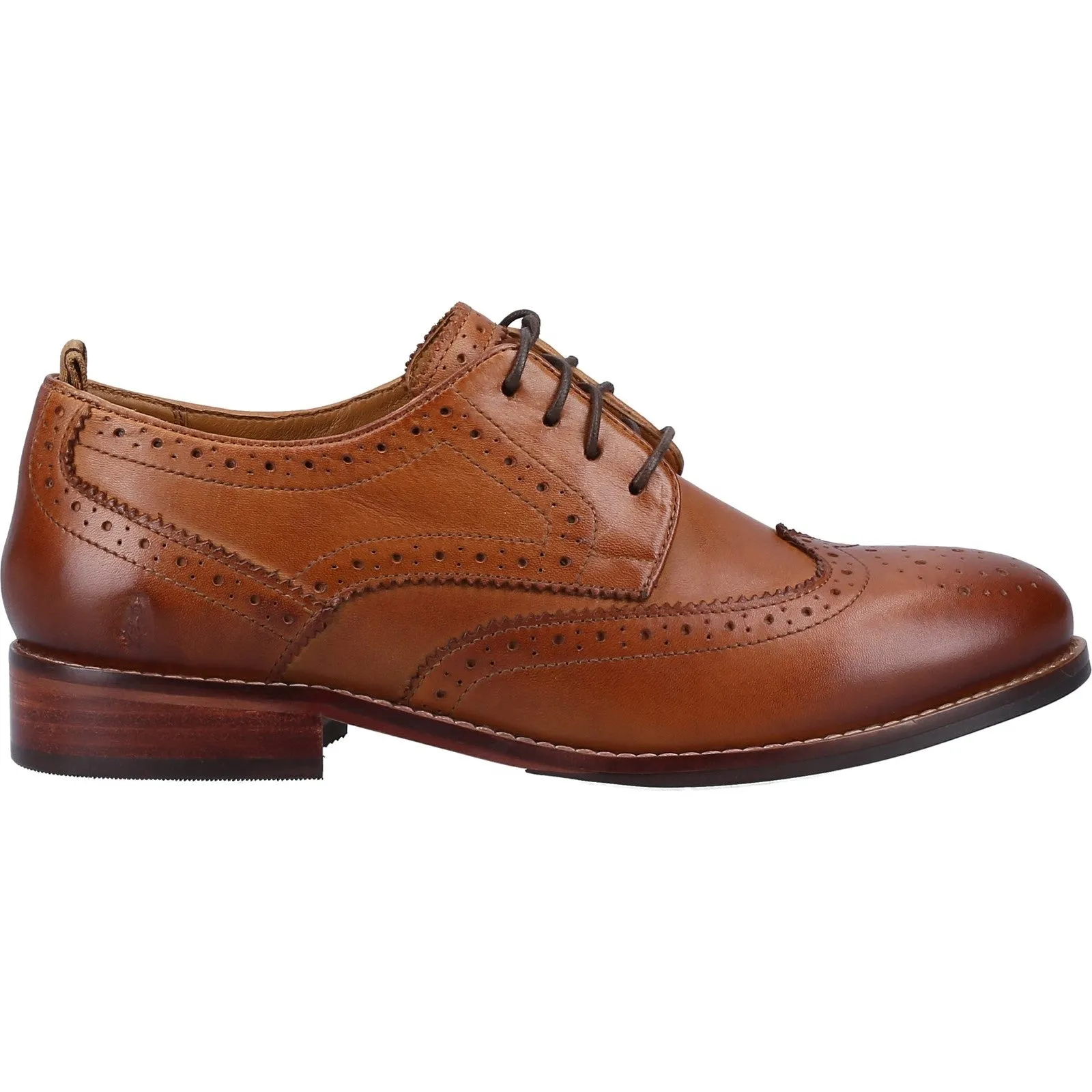 Hush Puppies Womens Natalia Leather Shoes - Tan sold by The Foot Factory