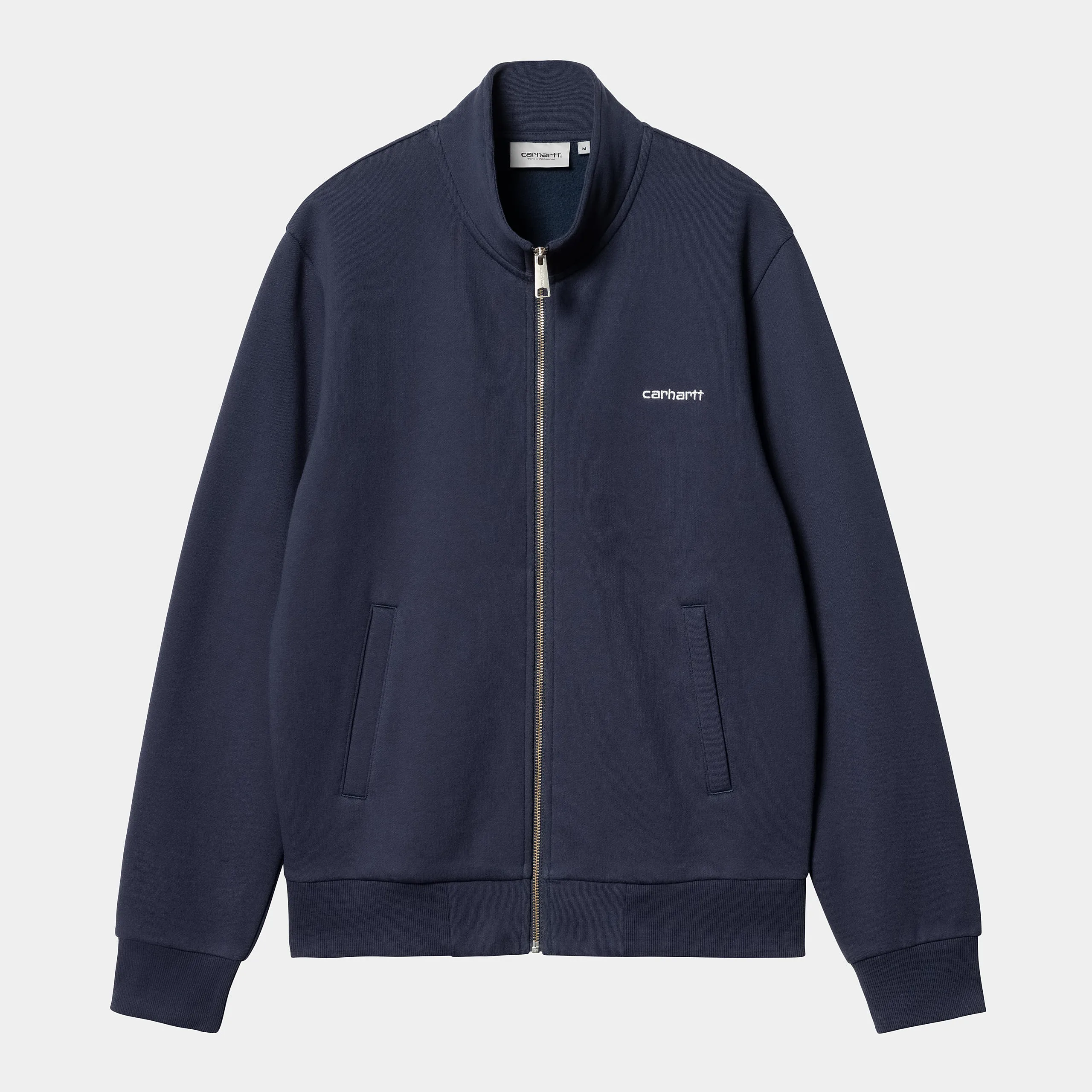 Carhartt WIP Mens Script Embroidery Zip Front Jacket - Air Force Blue sold by The Foot Factory