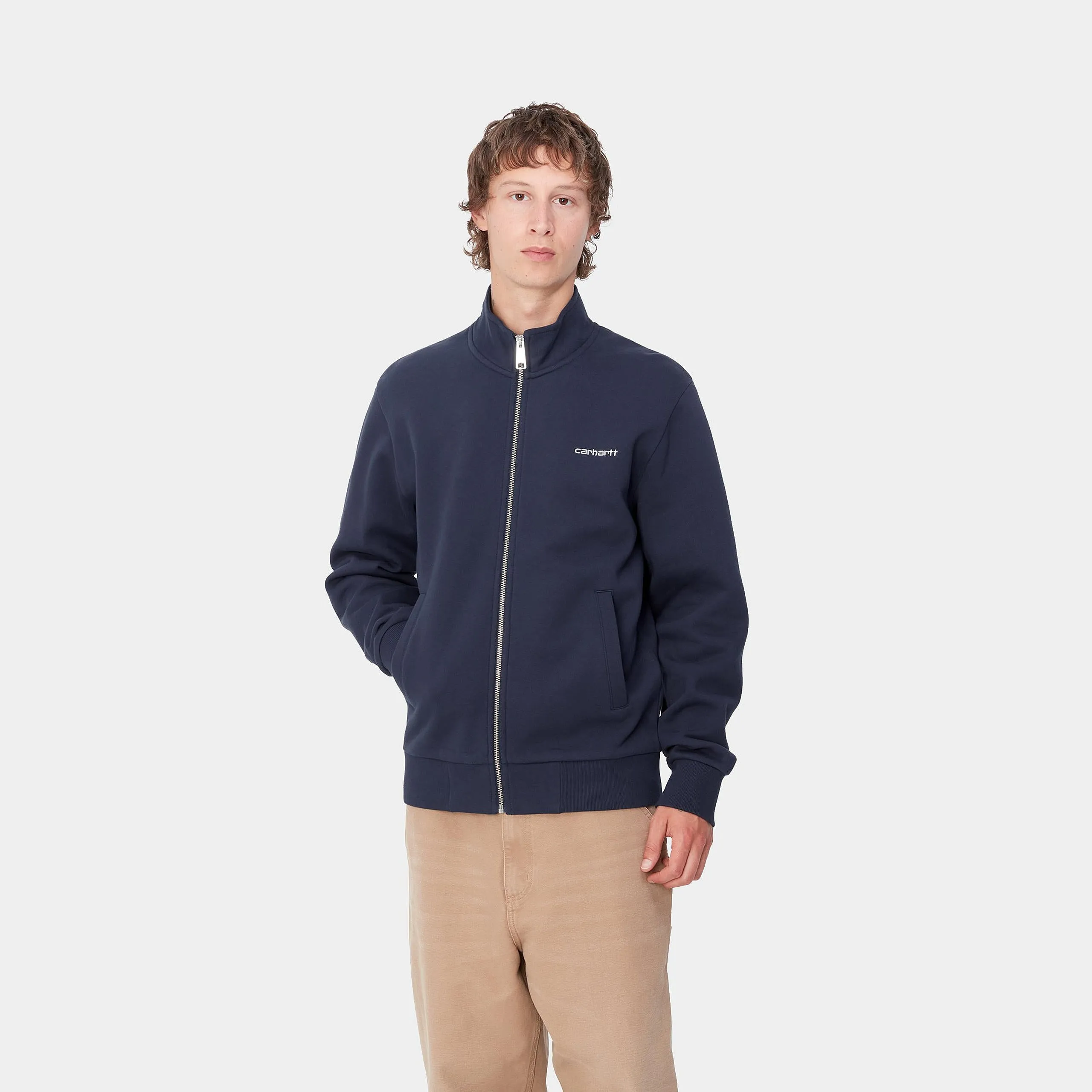 Carhartt WIP Mens Script Embroidery Zip Front Jacket - Air Force Blue sold by The Foot Factory product image thumbnail 5