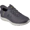 Skechers Mens Slip Ins: Summits High Range Trainers - Charcoal sold by The Foot Factory