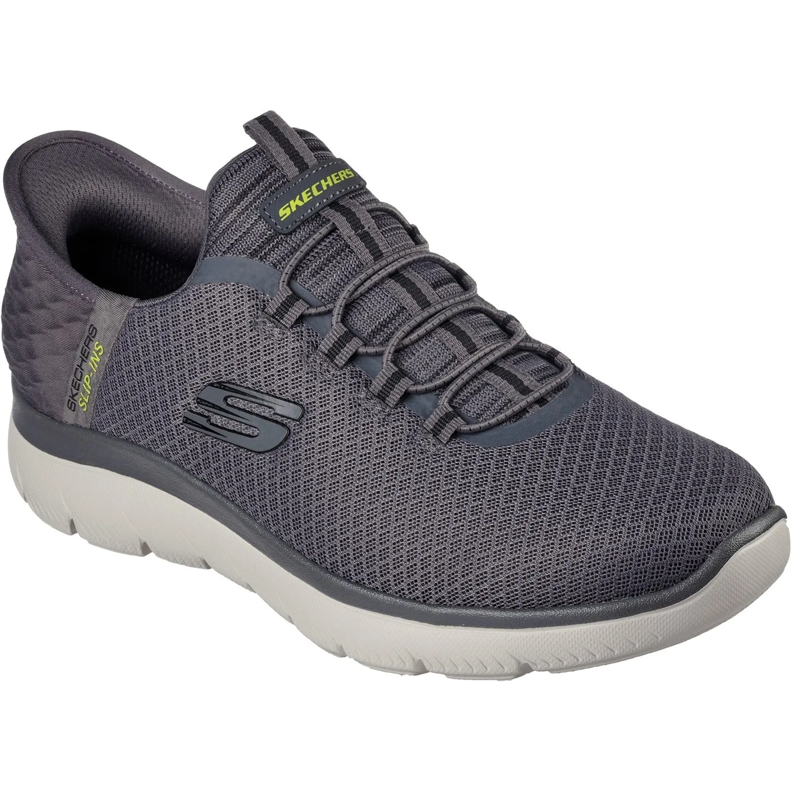 Skechers Mens Slip Ins: Summits High Range Trainers - Charcoal sold by The Foot Factory product image thumbnail 2