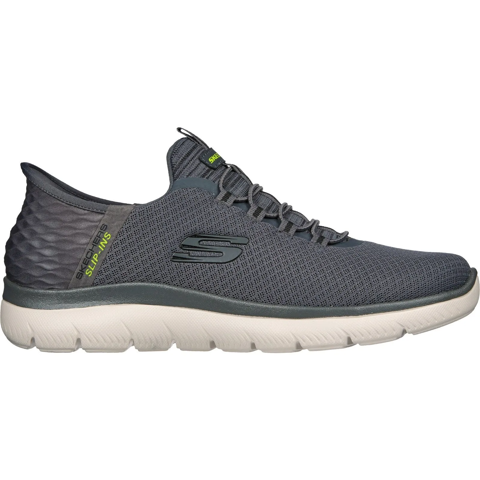 Skechers Mens Slip Ins: Summits High Range Trainers - Charcoal sold by The Foot Factory