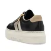 Rieker Womens Platform Trainers - Black sold by The Foot Factory