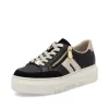 Rieker Womens Platform Trainers - Black sold by The Foot Factory