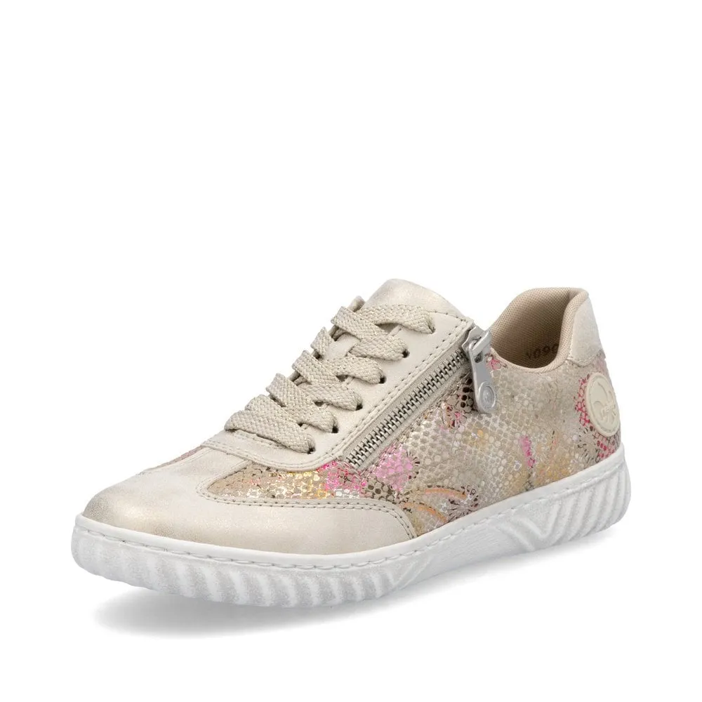 Rieker Womens Metallic Print Trainers - Beige sold by The Foot Factory product image thumbnail 2