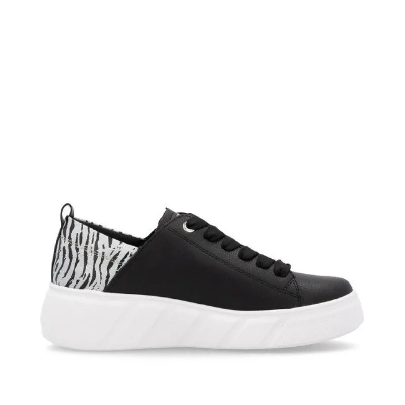 Rieker Womens Evolution Platform Trainers - Black sold by The Foot Factory