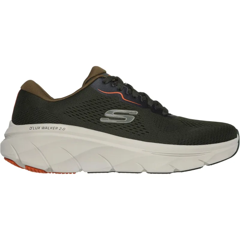 Skechers Mens D'Lux Walker 2.0 Trainers - Olive sold by The Foot Factory