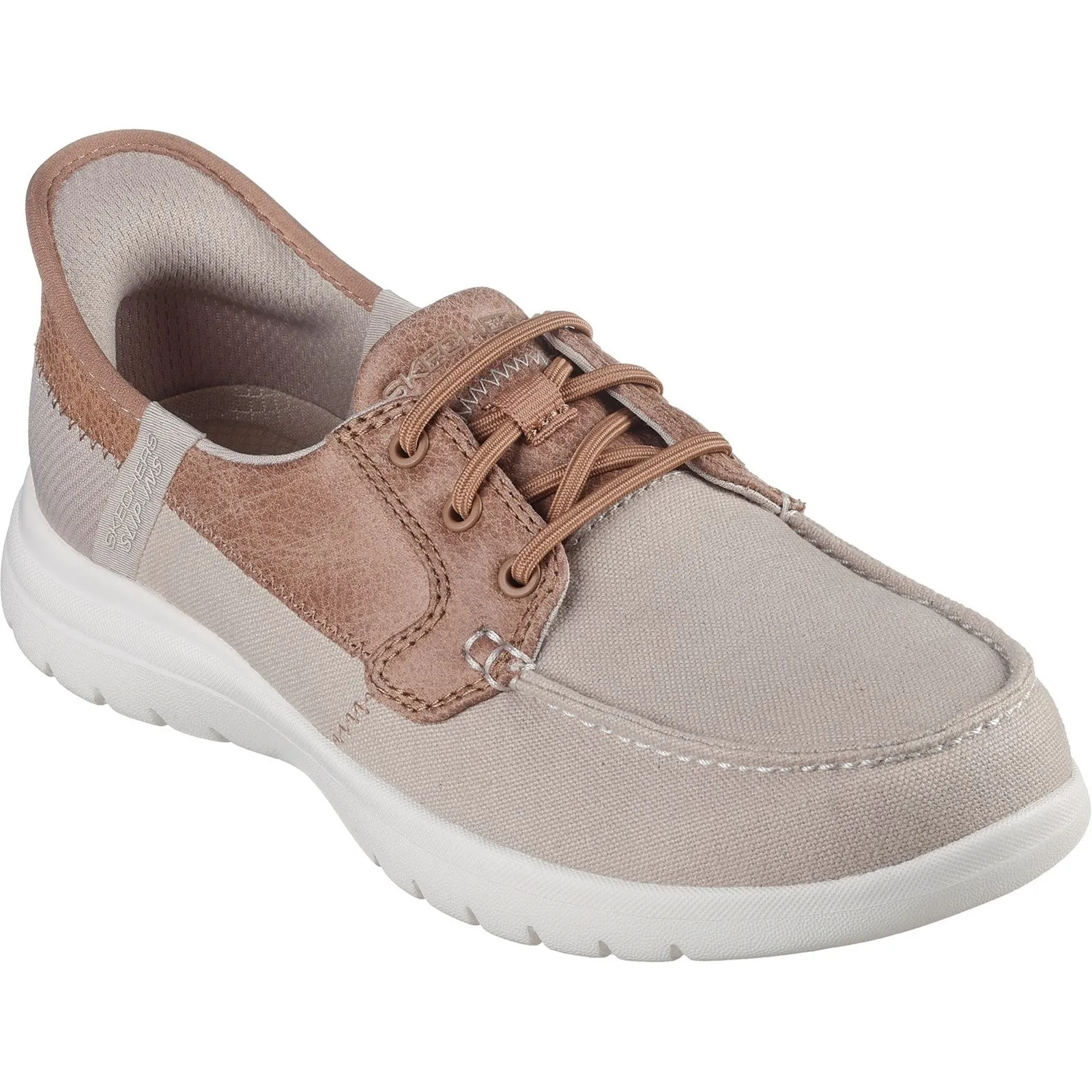 Skechers Womens On-the-Go Flex Palmilla Boat Shoe - Taupe sold by The Foot Factory product image thumbnail 2