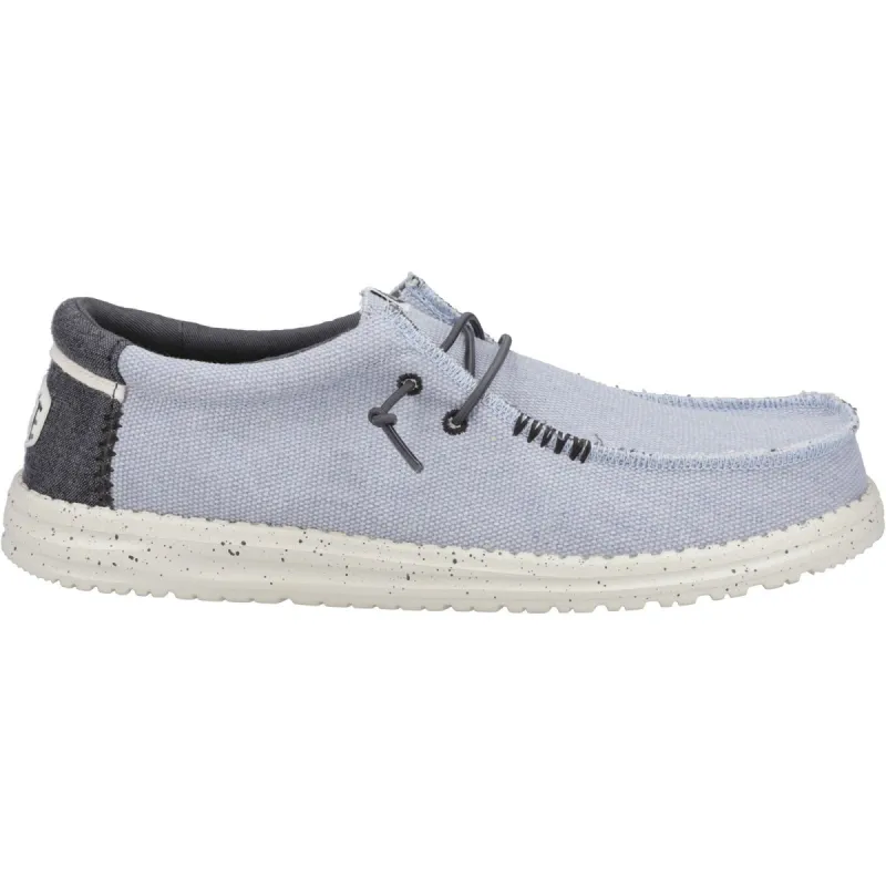 Hey Dude Mens Wally Coastline Jute Shoe - Light Blue sold by The Foot Factory