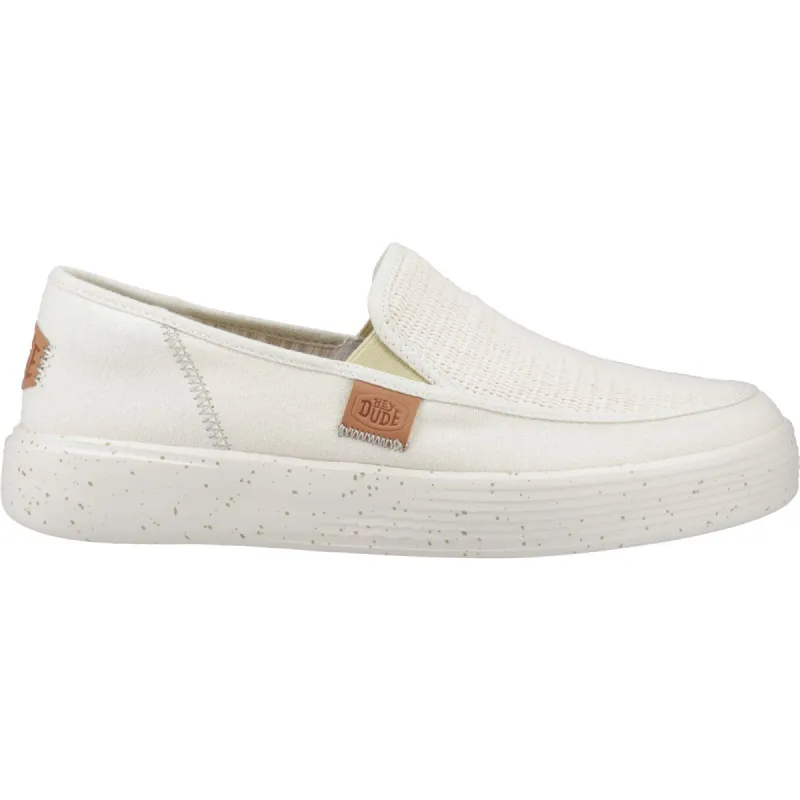 Hey Dude Mens Sunapee Coastline Shoe - Off White sold by The Foot Factory