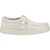 Hey Dude Mens Wally Canvas Shoe - Off White sold by The Foot Factory