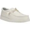 Hey Dude Mens Wally Canvas Shoe - Off White sold by The Foot Factory