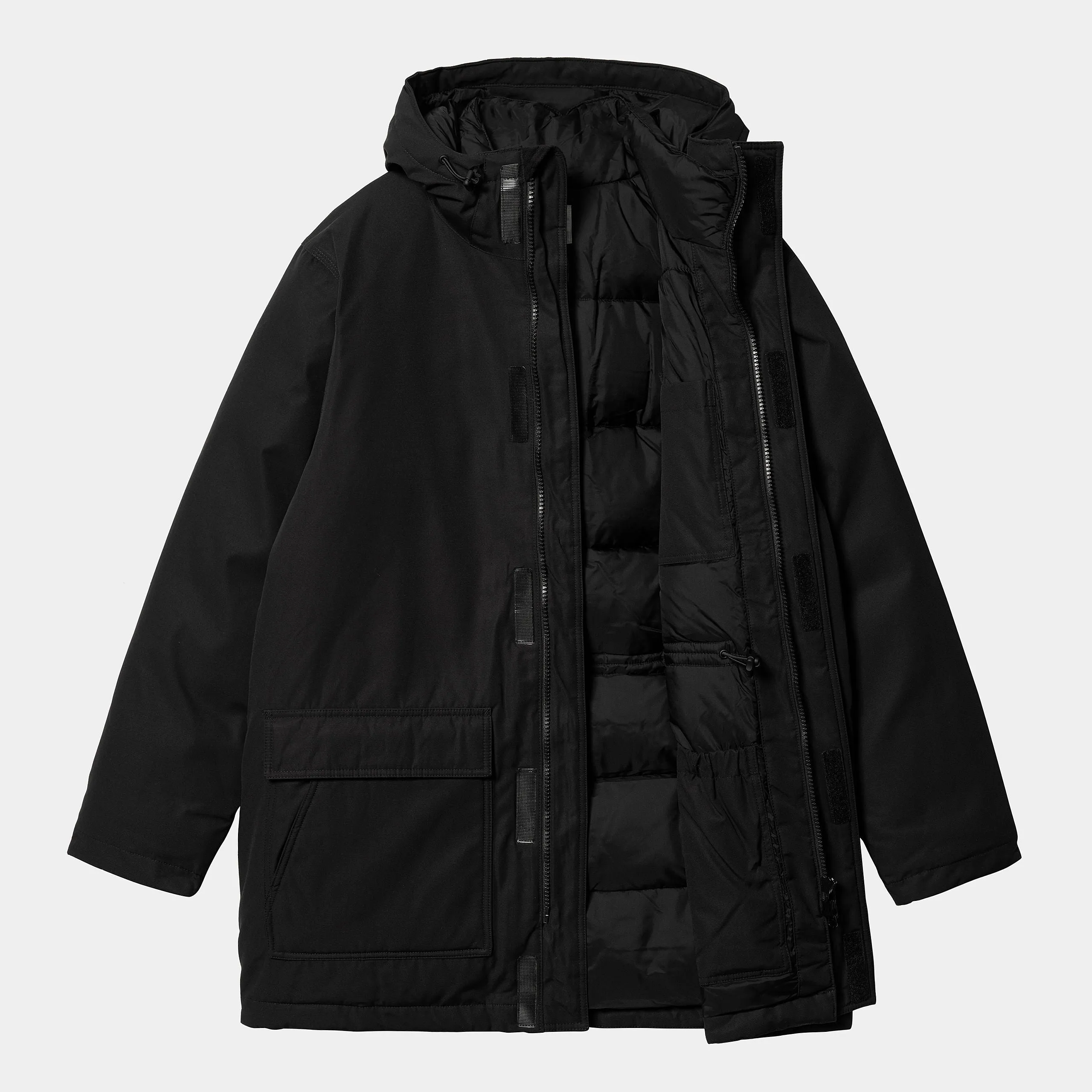 Carhartt WIP Mens Siberian Cold Parka Jacket - Black sold by The Foot Factory product image thumbnail 3