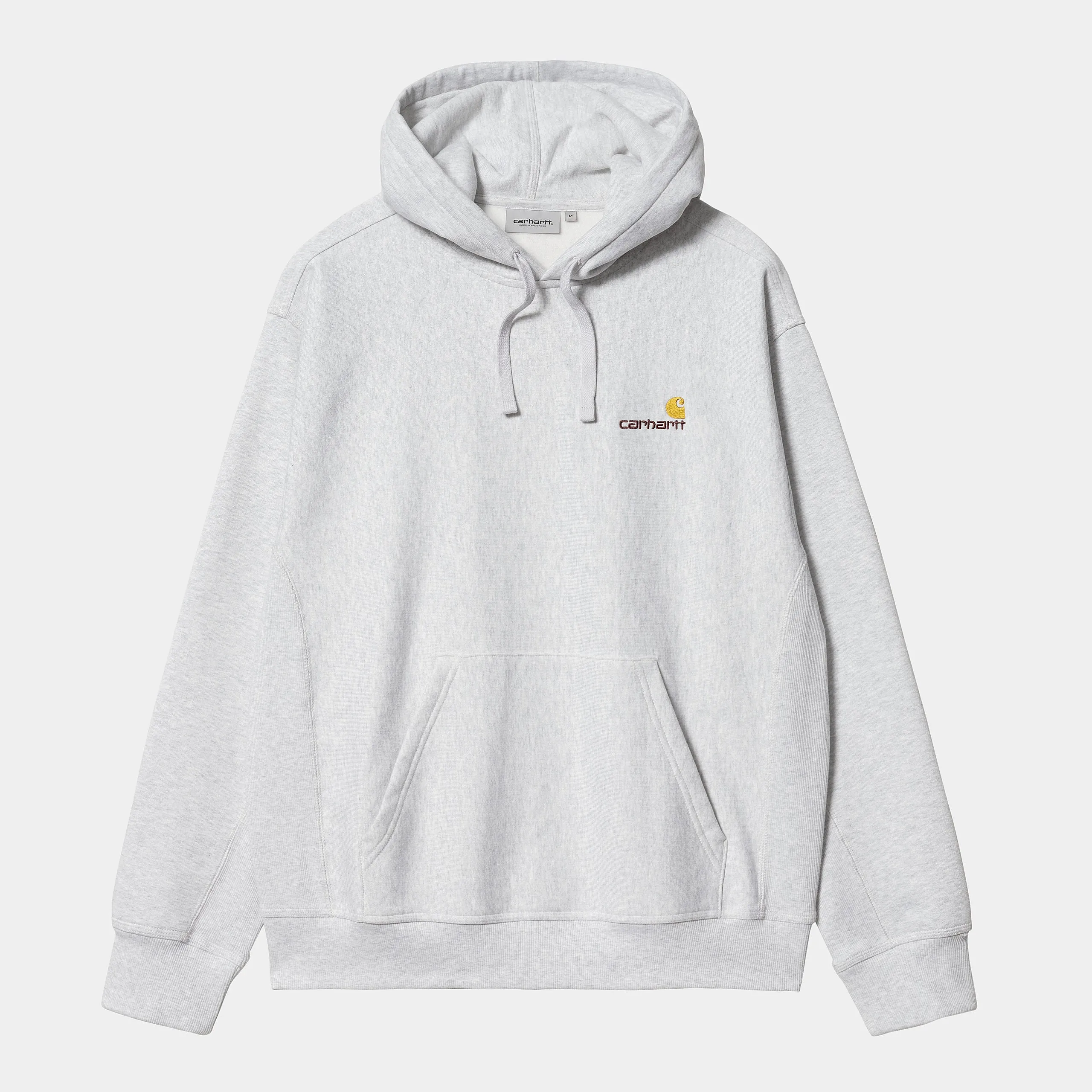 Carhartt WIP Mens American Script Sweat Hoodie - Ash Heather sold by The Foot Factory