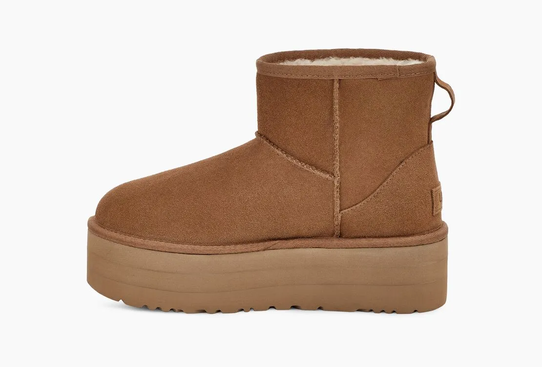 UGG Womens Classic Mini Platform Boots - Chestnut sold by The Foot Factory product image thumbnail 3