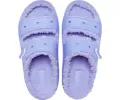 Crocs Unisex Classic Cozzzy Lined Sandal - Digital Violet sold by The Foot Factory