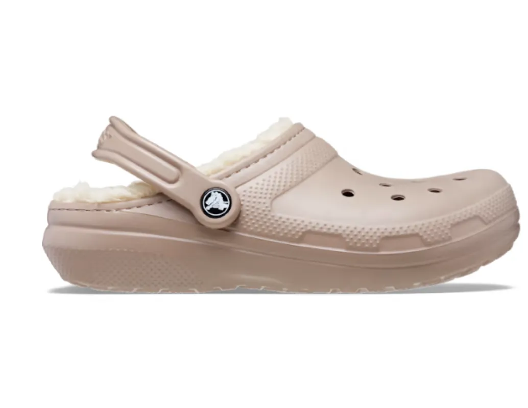 Crocs Unisex Classic Lined Clog - Mushroom / Bone sold by The Foot Factory