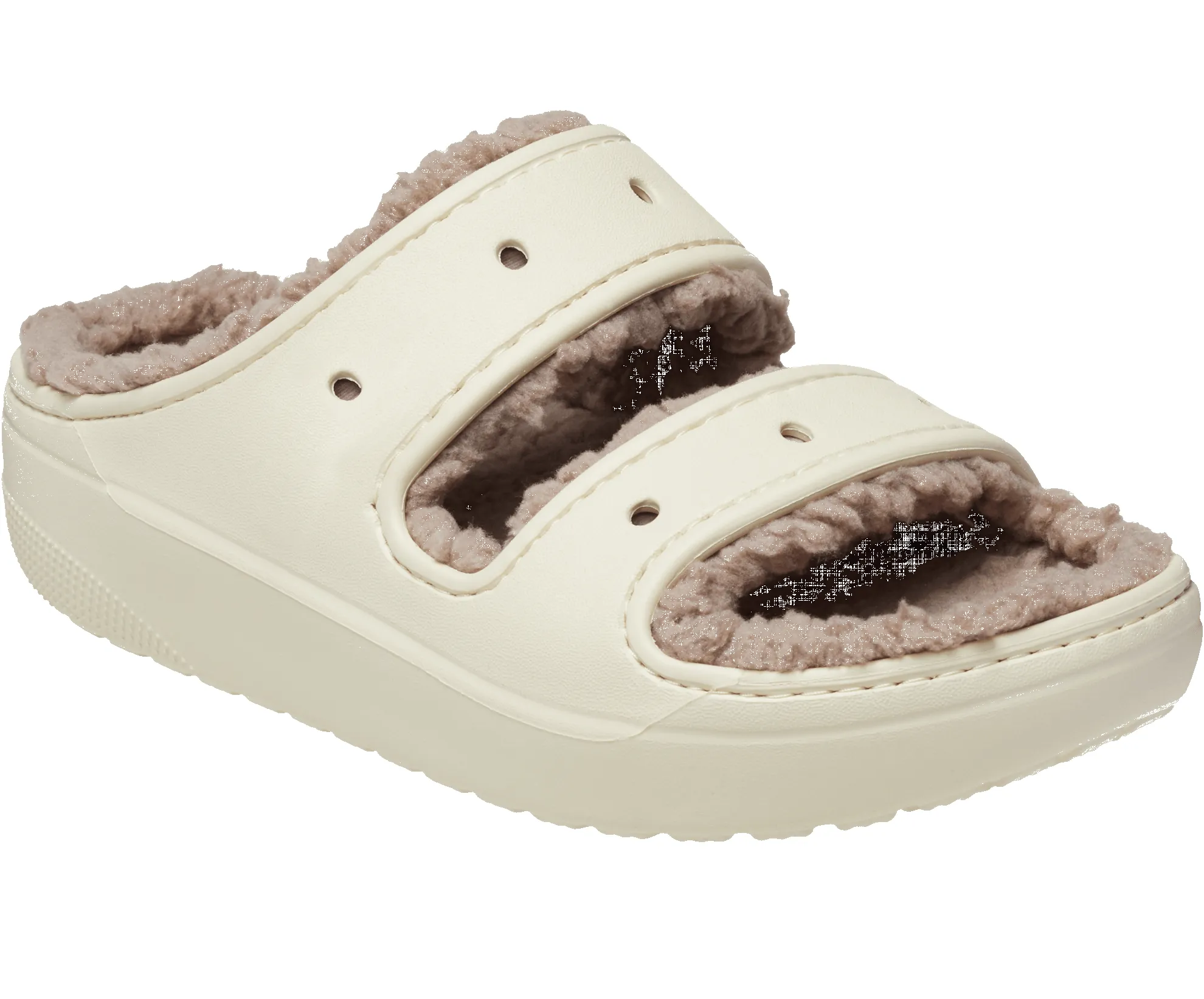 Crocs Unisex Classic Cozzzy Lined Sandal - Bone sold by The Foot Factory product image thumbnail 5