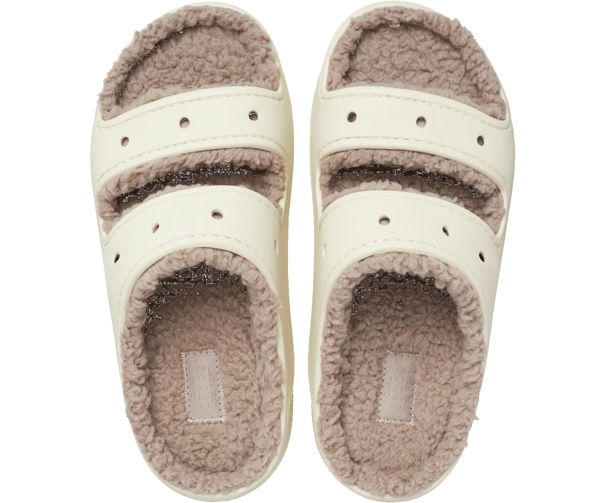 Crocs Unisex Classic Cozzzy Lined Sandal - Bone sold by The Foot Factory product image thumbnail 3