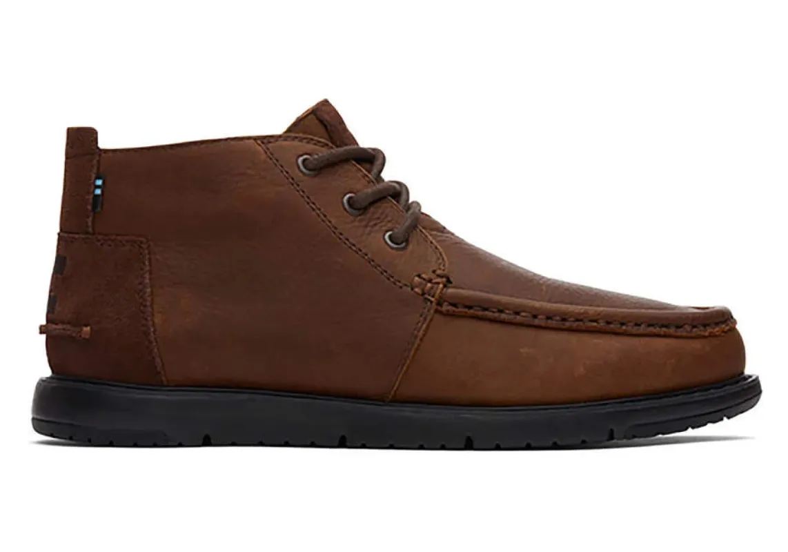 TOMS Mens Navi Chukka Leather Water Resistant Boot - Chicory Brown sold by The Foot Factory