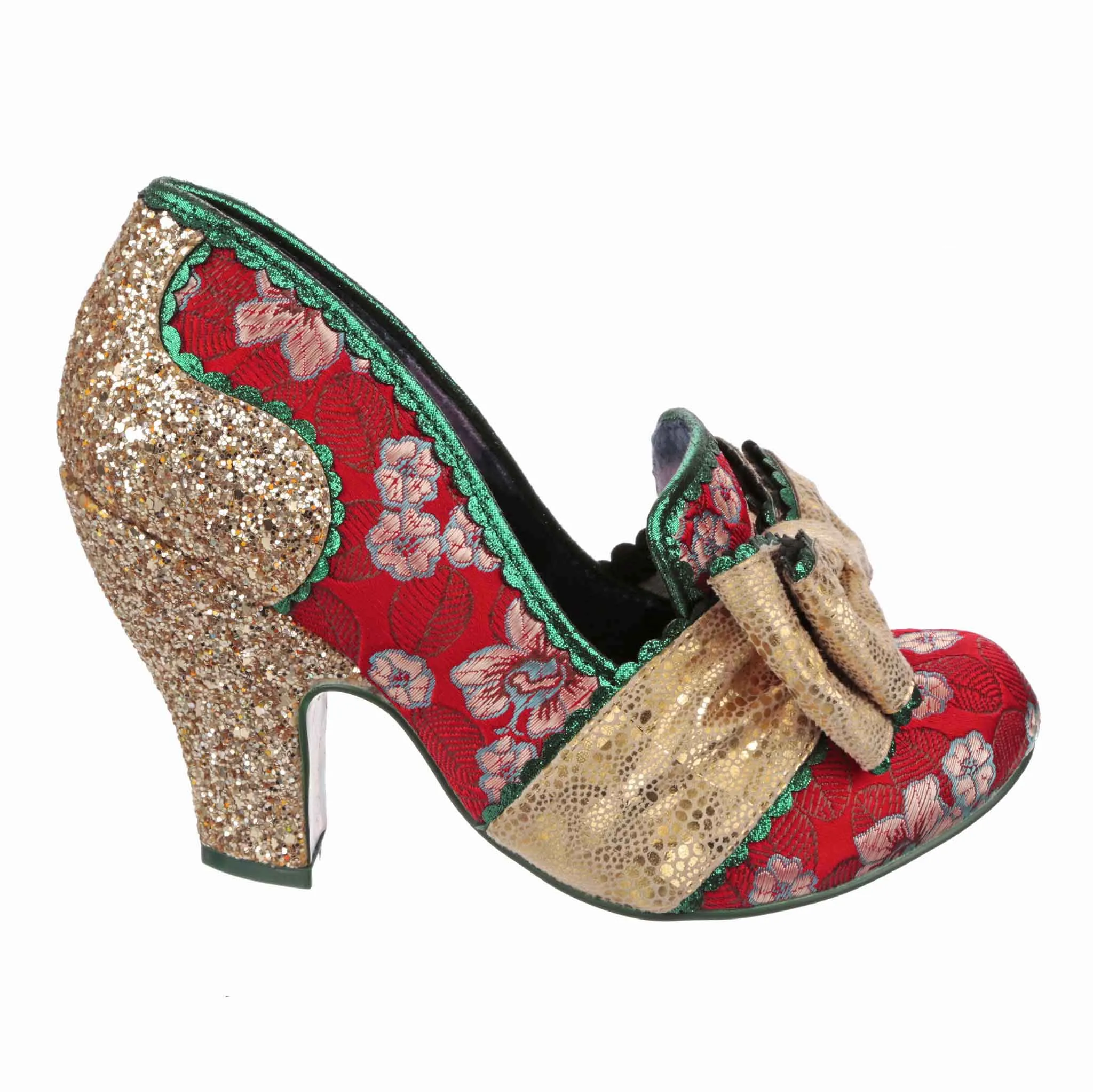 Irregular Choice Womens All The Time High Heel - Red / Gold sold by The Foot Factory