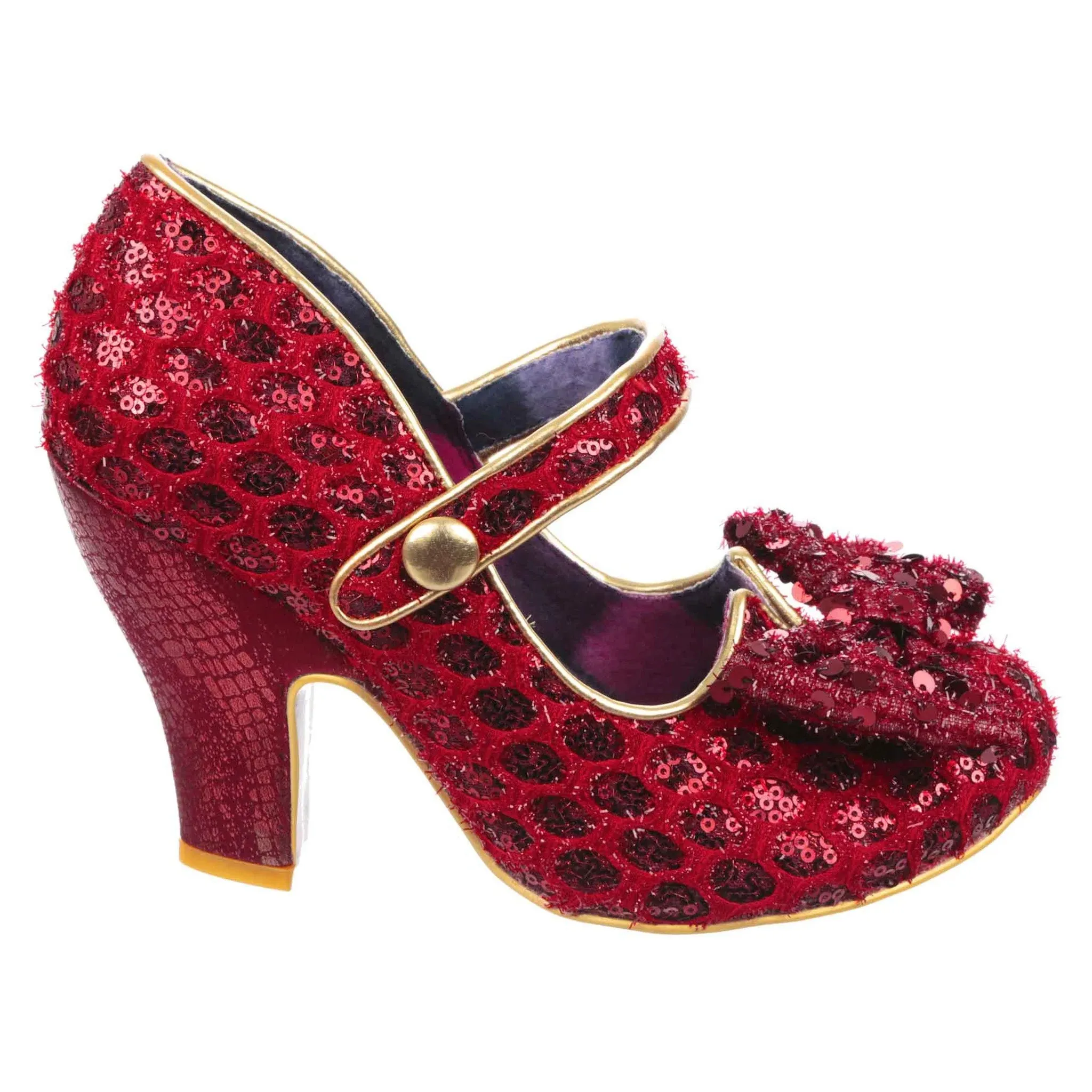 Irregular Choice Womens Fancy That High Heel - Red Glitter sold by The Foot Factory