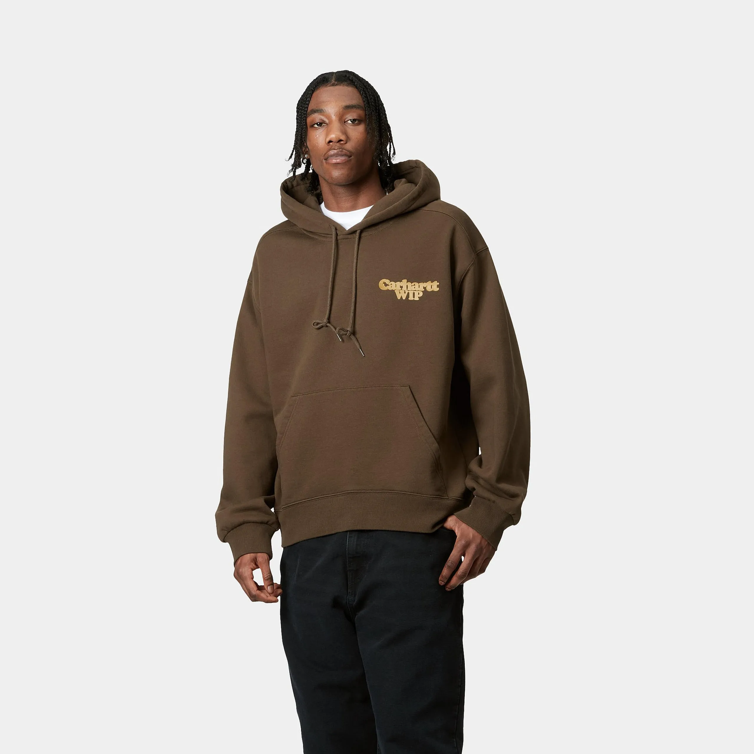 Carhartt WIP Mens Charm Link Hoodie - Liberica / Gold Stone Washed sold by The Foot Factory product image thumbnail 3