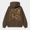 Carhartt WIP Mens Charm Link Hoodie - Liberica / Gold Stone Washed sold by The Foot Factory