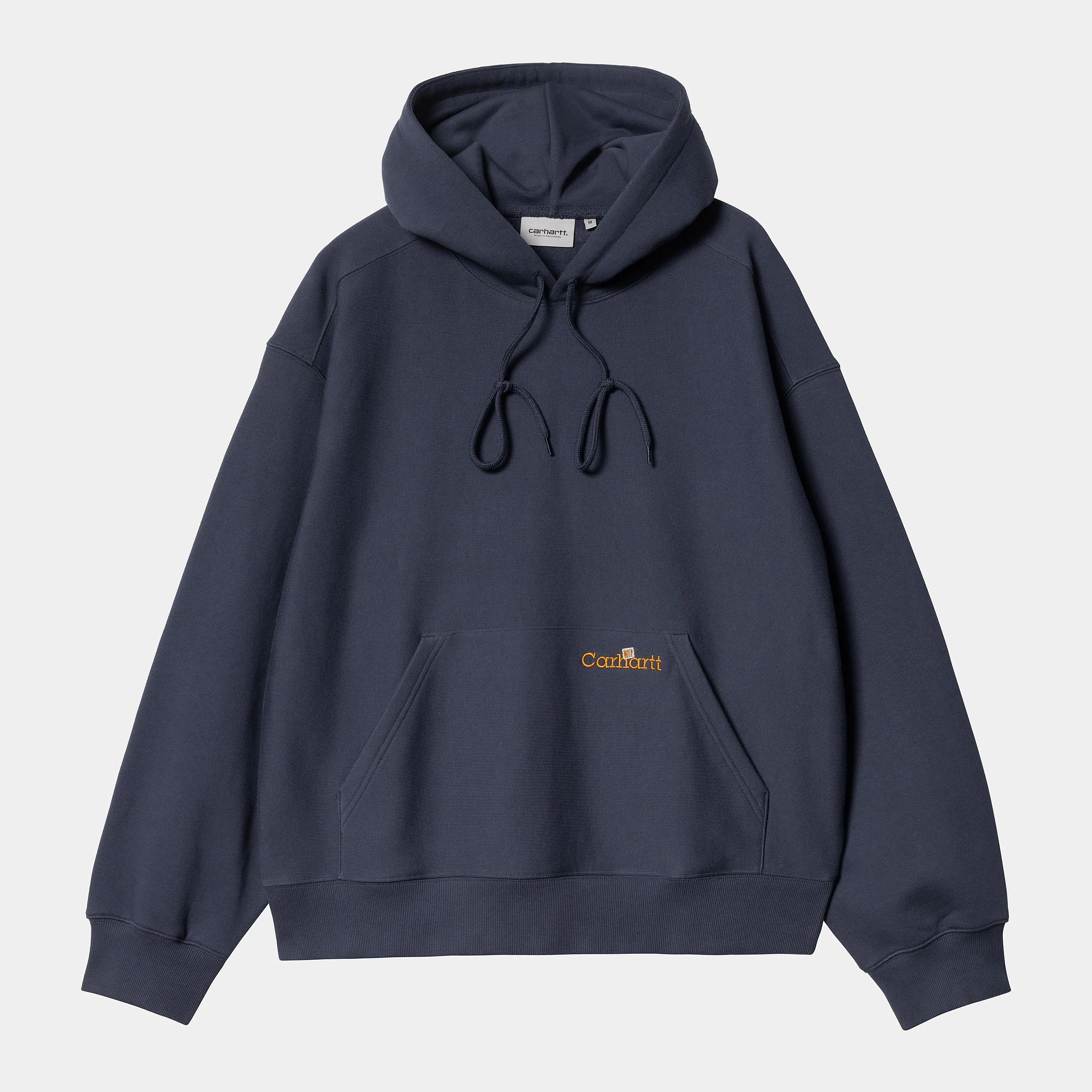Carhartt WIP Mens Label Script Sweat Hoodie - Blue sold by The Foot Factory