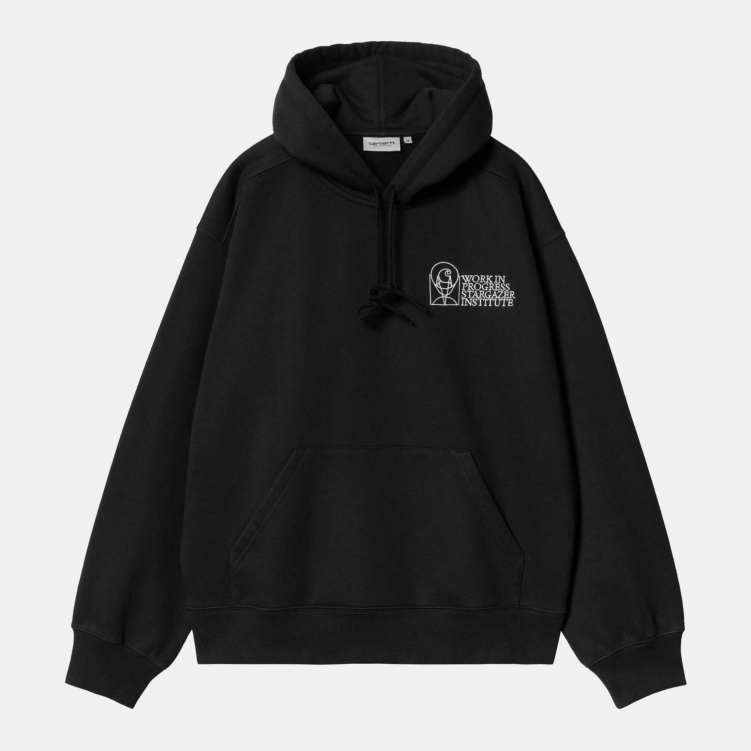 Carhartt WIP Mens Stargazer Hoodie - Black / White sold by The Foot Factory