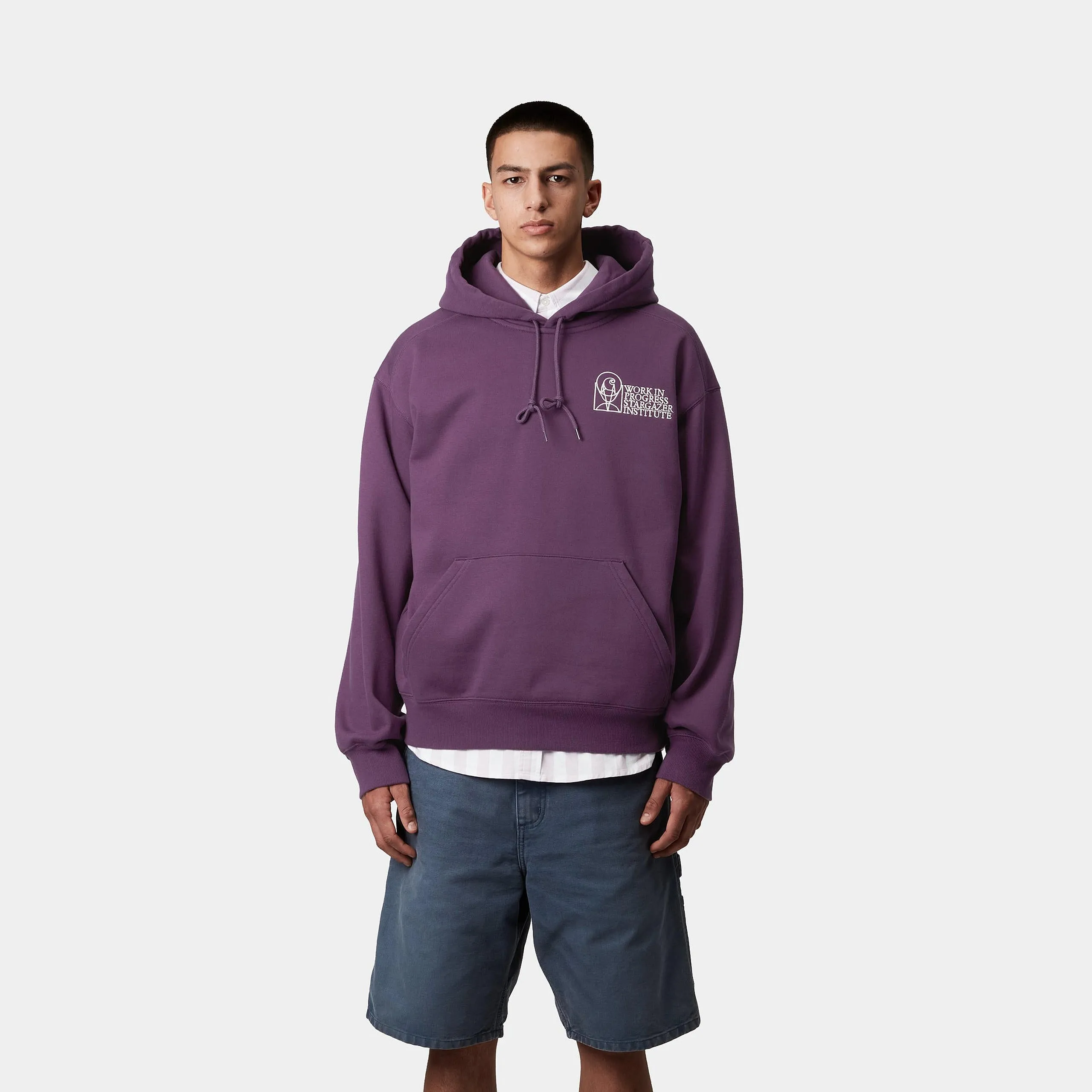 Carhartt WIP Mens Stargazer Hoodie - Huckleberry / Wax sold by The Foot Factory product image thumbnail 3