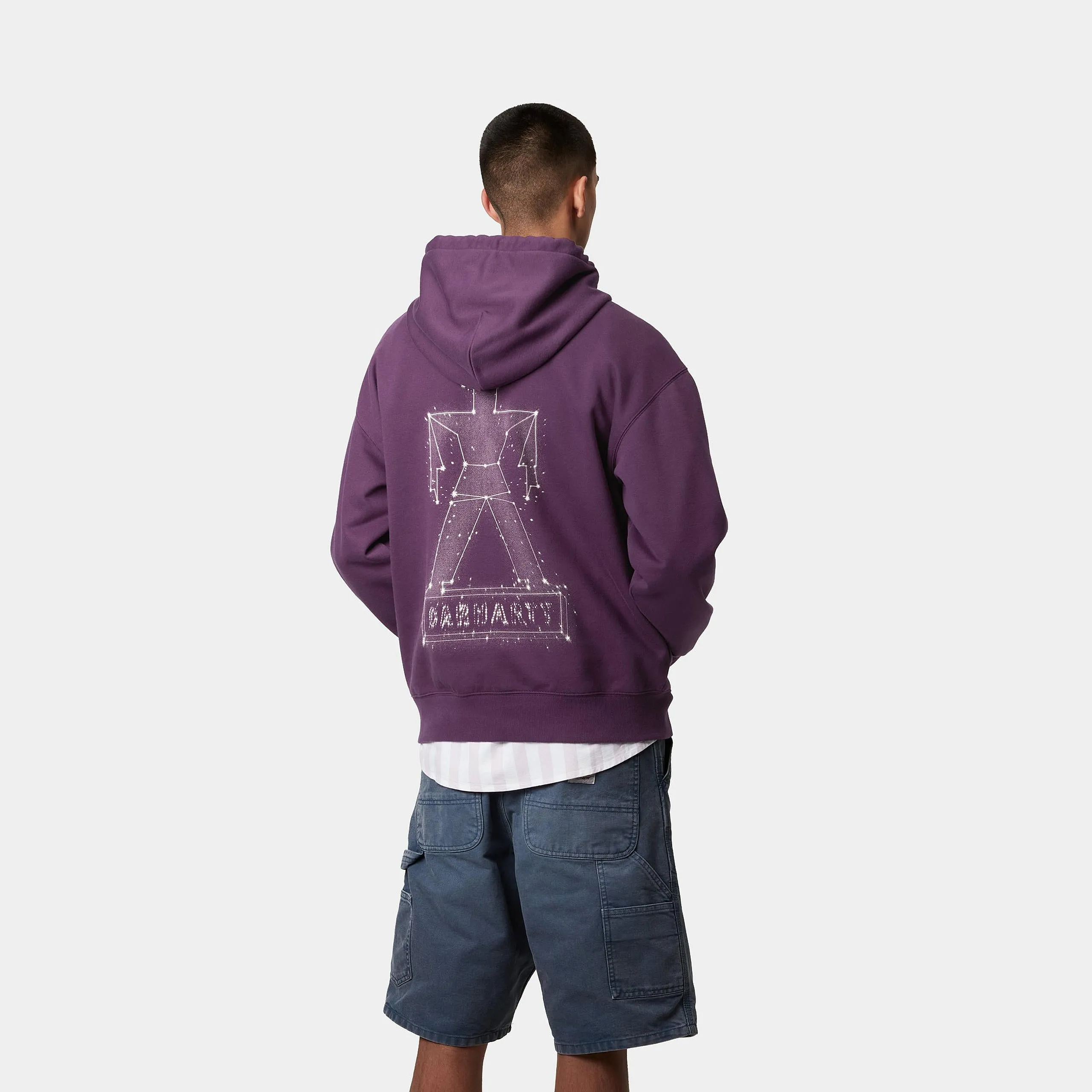 Carhartt WIP Mens Stargazer Hoodie - Huckleberry / Wax sold by The Foot Factory product image thumbnail 4