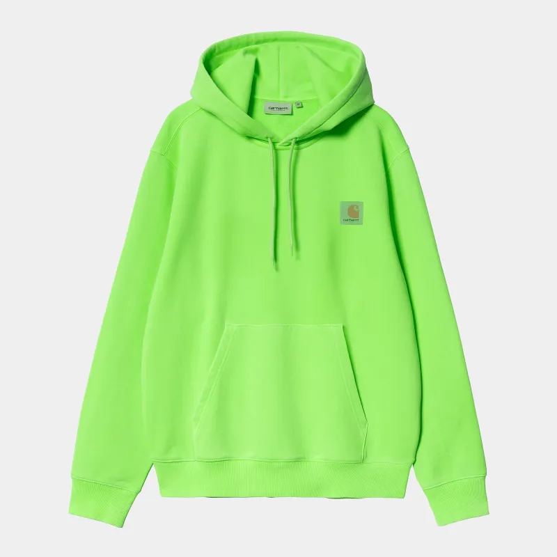 Carhartt WIP Mens Industry Sweat Hoodie - Lumo Green sold by The Foot Factory