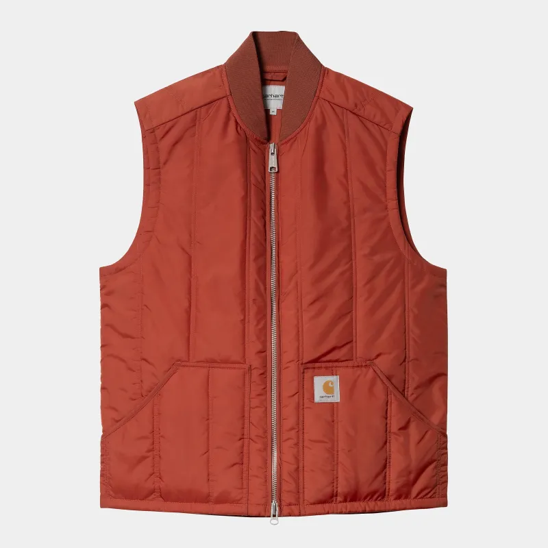 Carhartt WIP Mens Lachlan Vest Liner - Vermillion sold by The Foot Factory