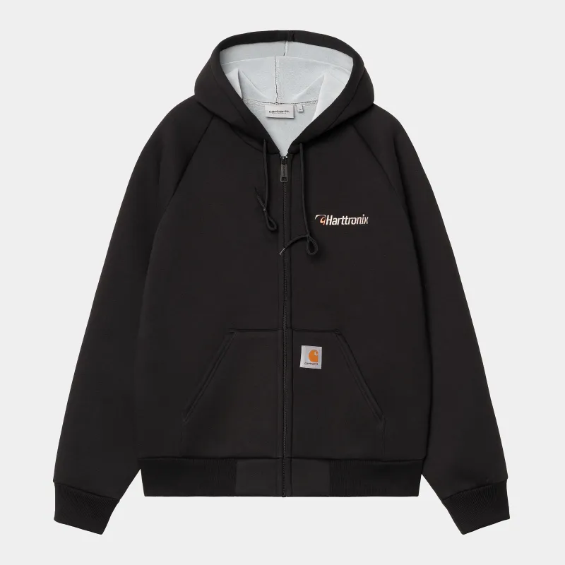 Carhartt WIP Mens Harttronix Car-Lux Hoodie - Black / Grey Heather sold by The Foot Factory