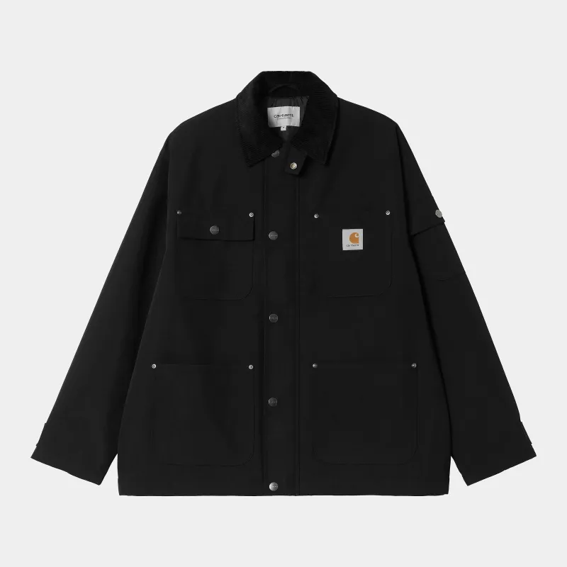 Carhartt WIP Mens Clapton Jacket - Black / Black sold by The Foot Factory