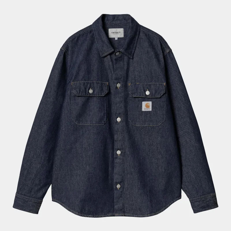 Carhartt WIP Mens Harvey Shirt Jacket - Blue Rinsed made by Carhartt WIP