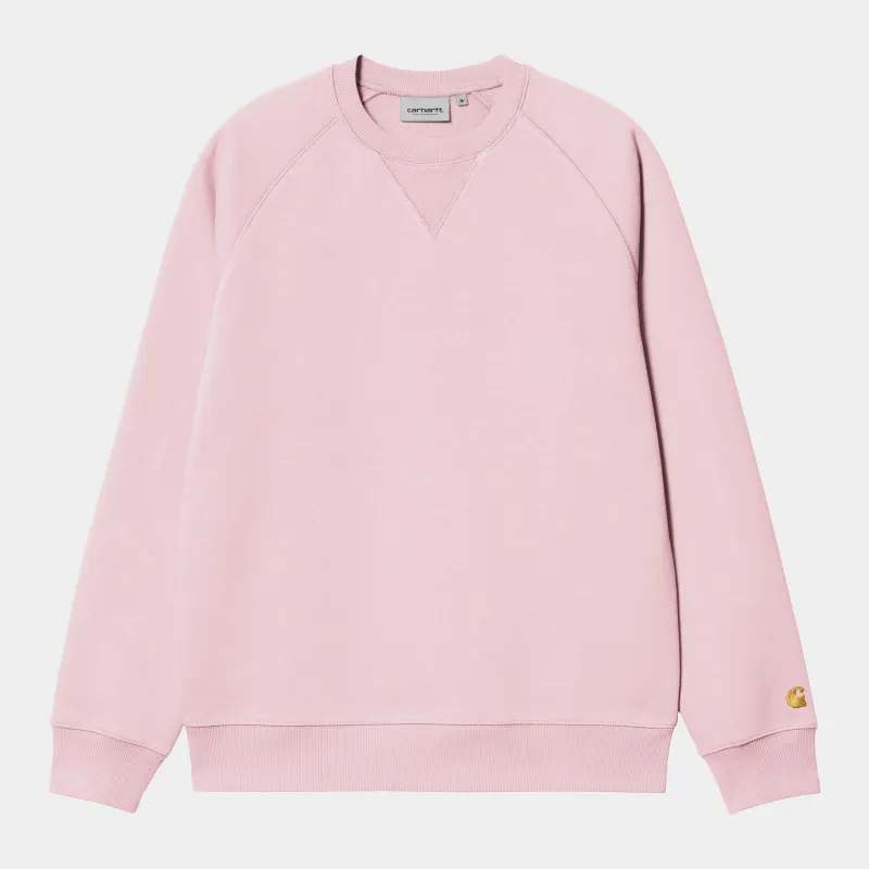 Carhartt WIP Mens Chase Sweat Top - Air Pink sold by The Foot Factory
