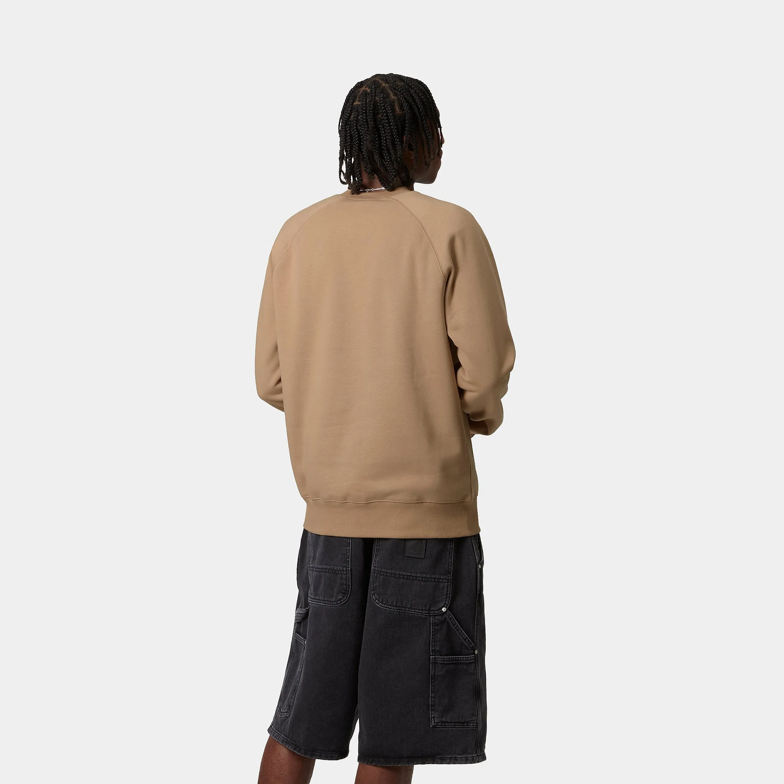 Carhartt WIP Mens Chase Sweat Top - Dusty Hamilton Brown sold by The Foot Factory product image thumbnail 4