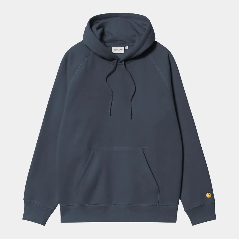 Carhartt WIP Mens Chase Hoodie - Dusky Blue sold by The Foot Factory
