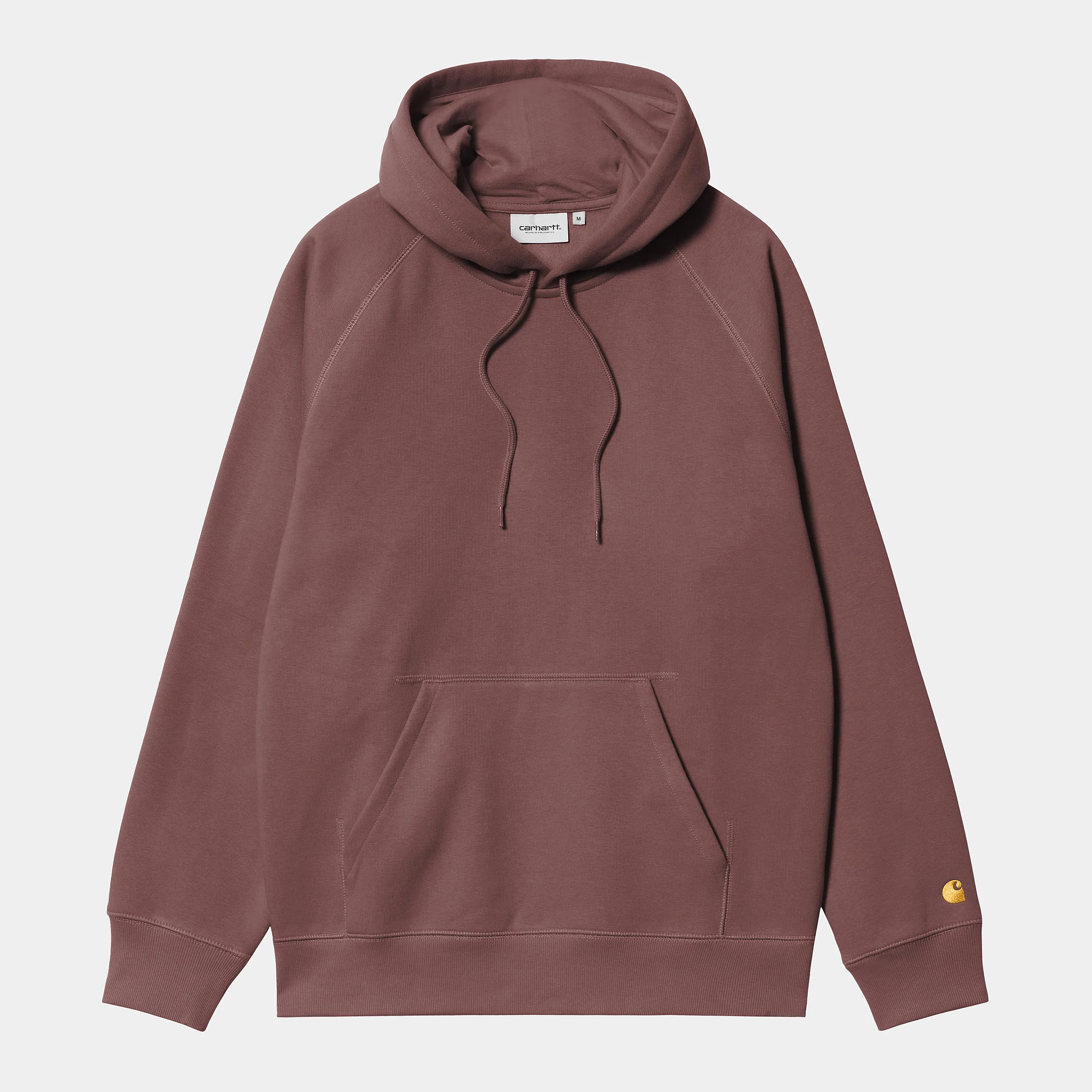 Carhartt WIP Mens Chase Hoodie - Dusky Pink sold by The Foot Factory